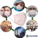 HALYARD Pink Level 1 Procedure Mask with Earloops, 57578