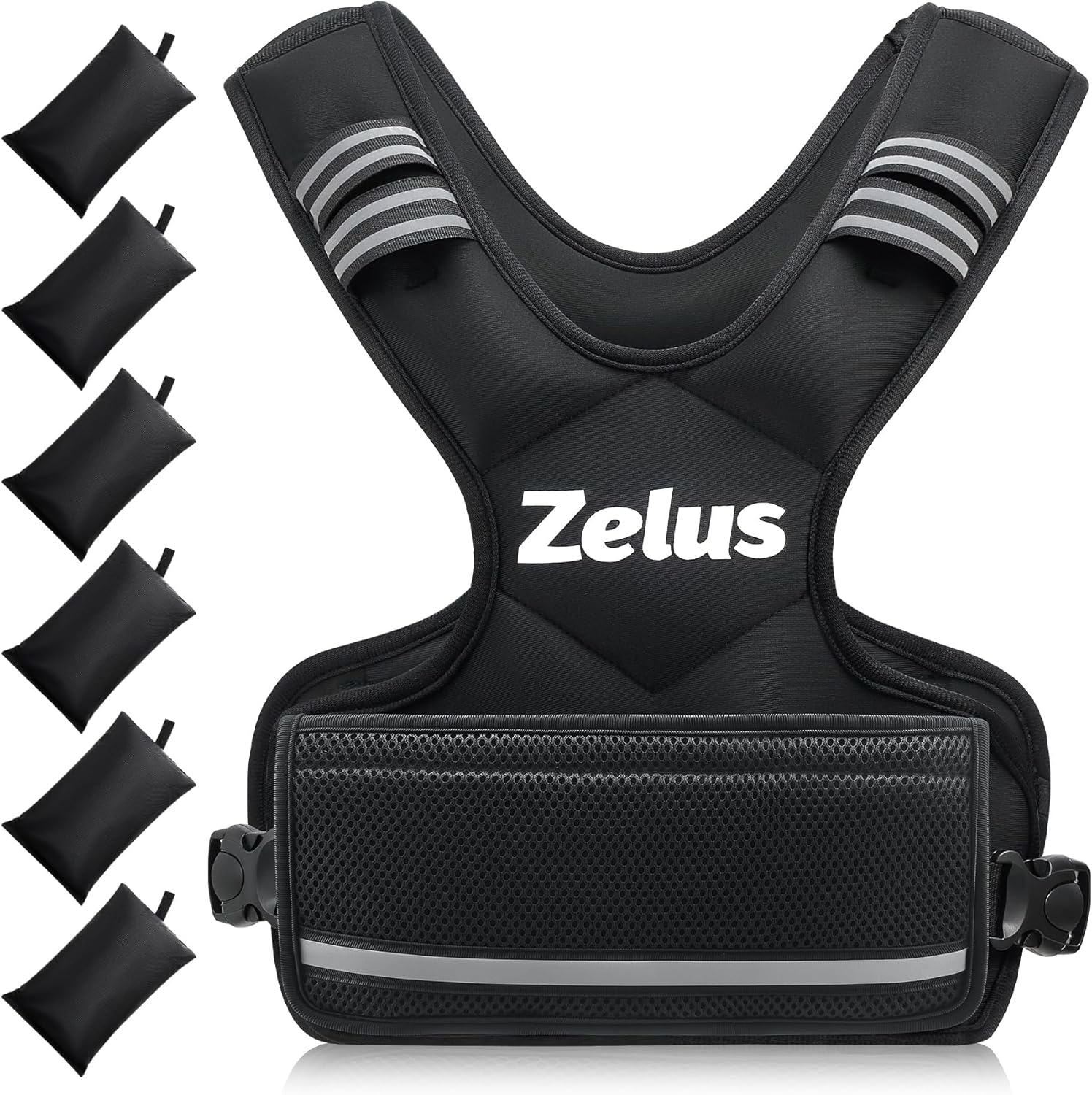 Zelus Adjustable Weighted Vest for Men & Women - 4-10lb/11-20lb/20-32lb Workout Vest