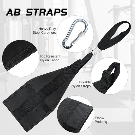 Hanging Ab Straps for Pull Up Bar: Gym Ab Sling Straps for Core Workout