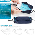 BASE CAMP 100% Cotton Reusable Cloth Face Masks with Filter Pocket