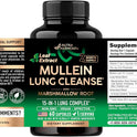 Mullein Lung Detox Supplement with Mullein Leaf 10:1 Extract and 15-in-1 Lung Support