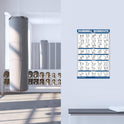 Palace Learning 4 Pack Workout Charts - Dumbbell, Bodyweight, Stretching, Kettlebell Exercises