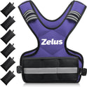 Zelus Adjustable Weighted Vest for Men & Women - 4-10lb/11-20lb/20-32lb Workout Vest