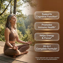 Clean Nutraceuticals Lions Mane 20in1 Mushroom Supplement with Turkey Tail Reishi Cordyceps Chaga Maitake Meshima Poria Cocos Shiitake Oyster Porcini Enoki - 1 Pack
