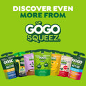 GoGo squeeZ Fruit & veggieZ Applesauce and Puree Variety Pack, Jurassic Pear, Roarrrr Berry & Prehistoric Peach, 3.2 oz (Pack of 20), Unsweetened Snacks for Kids, BPA Free Pouches