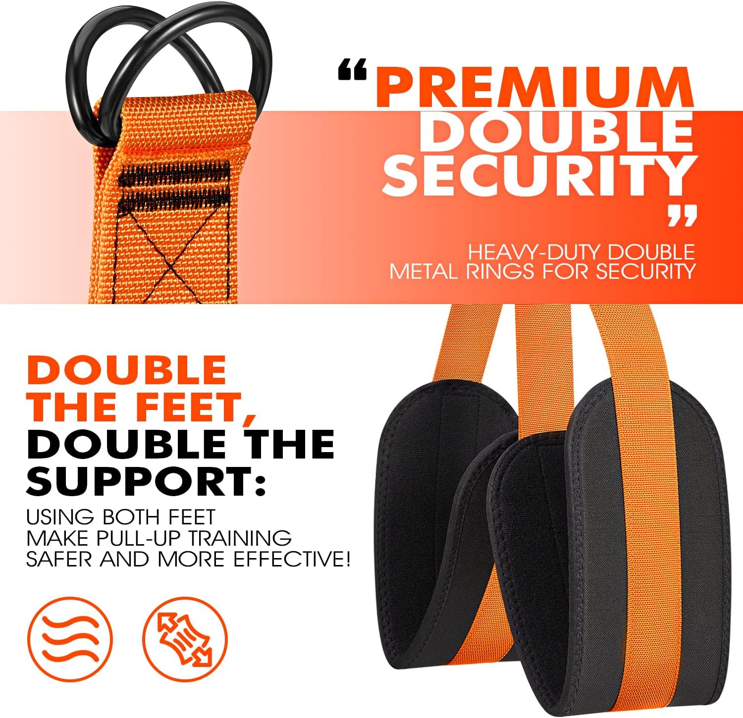 HPYGN Two Feet Pull Up Assistance Bands, Heavy Duty Resistance Bands