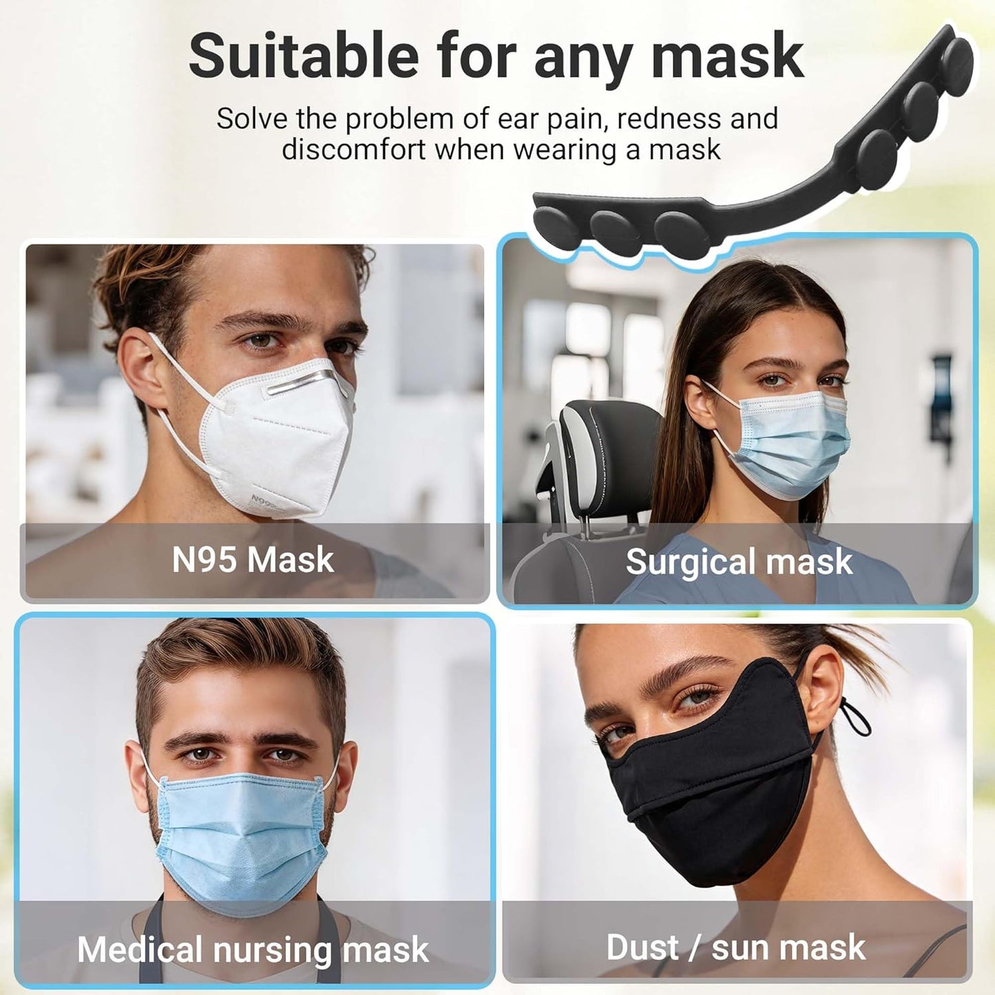 Silicone Mask Holder Ear Saver Mask Extender Strap Adjustable