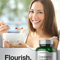Horbäach Cranberry Concentrate Extract Pills + Vitamin C | 120 Capsules | Supplement for Women and Men | Triple Strength Ultimate Potency Formula | Non-GMO and Gluten Free