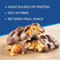 Atkins Caramel Chocolate Nut Roll Snack Bar, Protein Snack , 7g Protein, 2g Sugar, High Fiber Snack, 16 Count