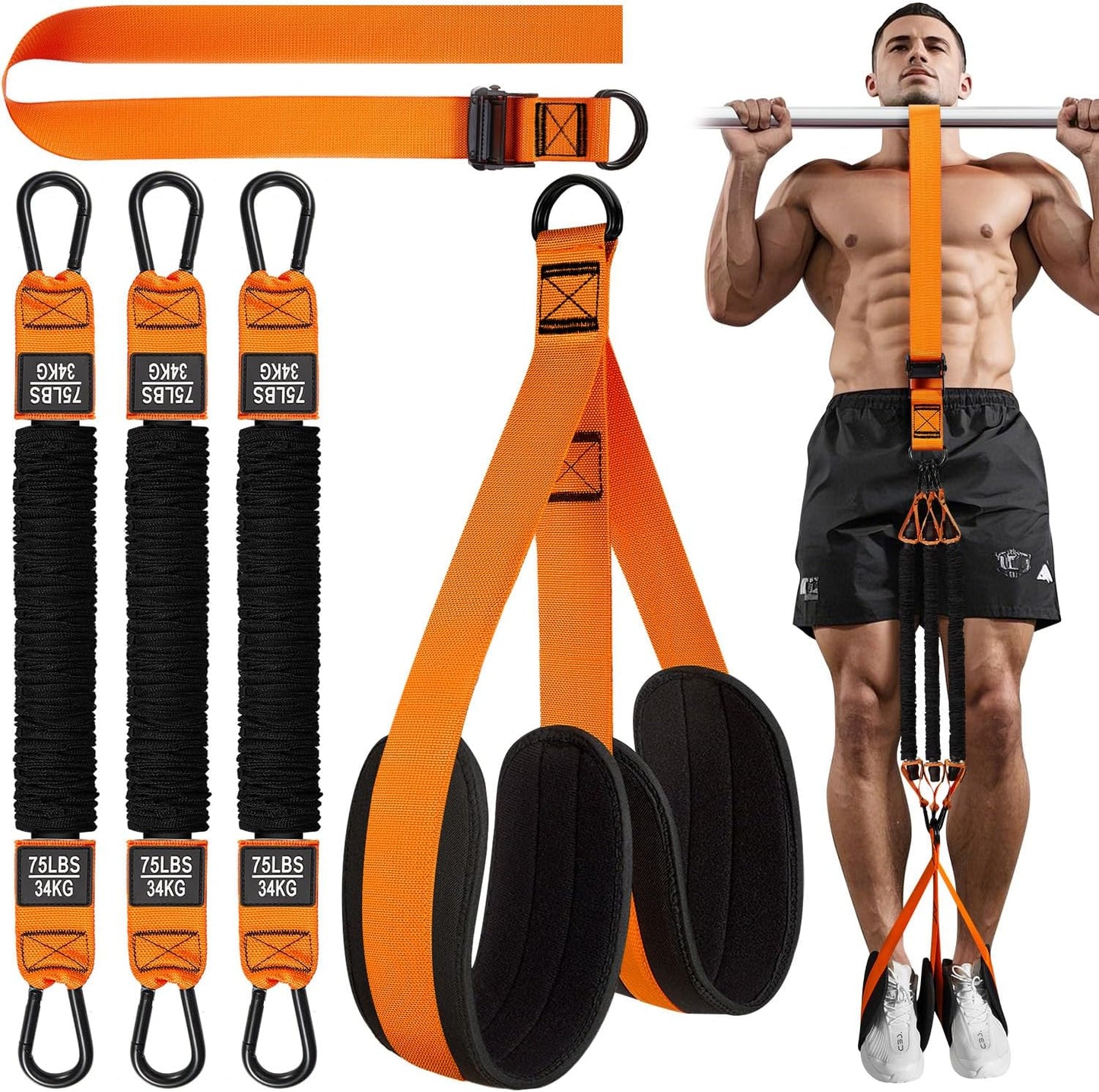 HPYGN Two Feet Pull Up Assistance Bands, Heavy Duty Resistance Bands