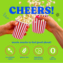 Pop n' Dulge Popcorn Movie Night Supplies 16 pcs Gift Set, 5 Gourmet Popcorn Kernels, 5 Seasoning Variety Packs Non-GMO Kosher Snacks, Great Housewarming Family Date Night Gifts Basket Ideas For Him Her