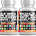 Clean Nutraceuticals Ceylon Cinnamon Capsules with Berberine Turmeric and Apple Cider Vinegar Supplement