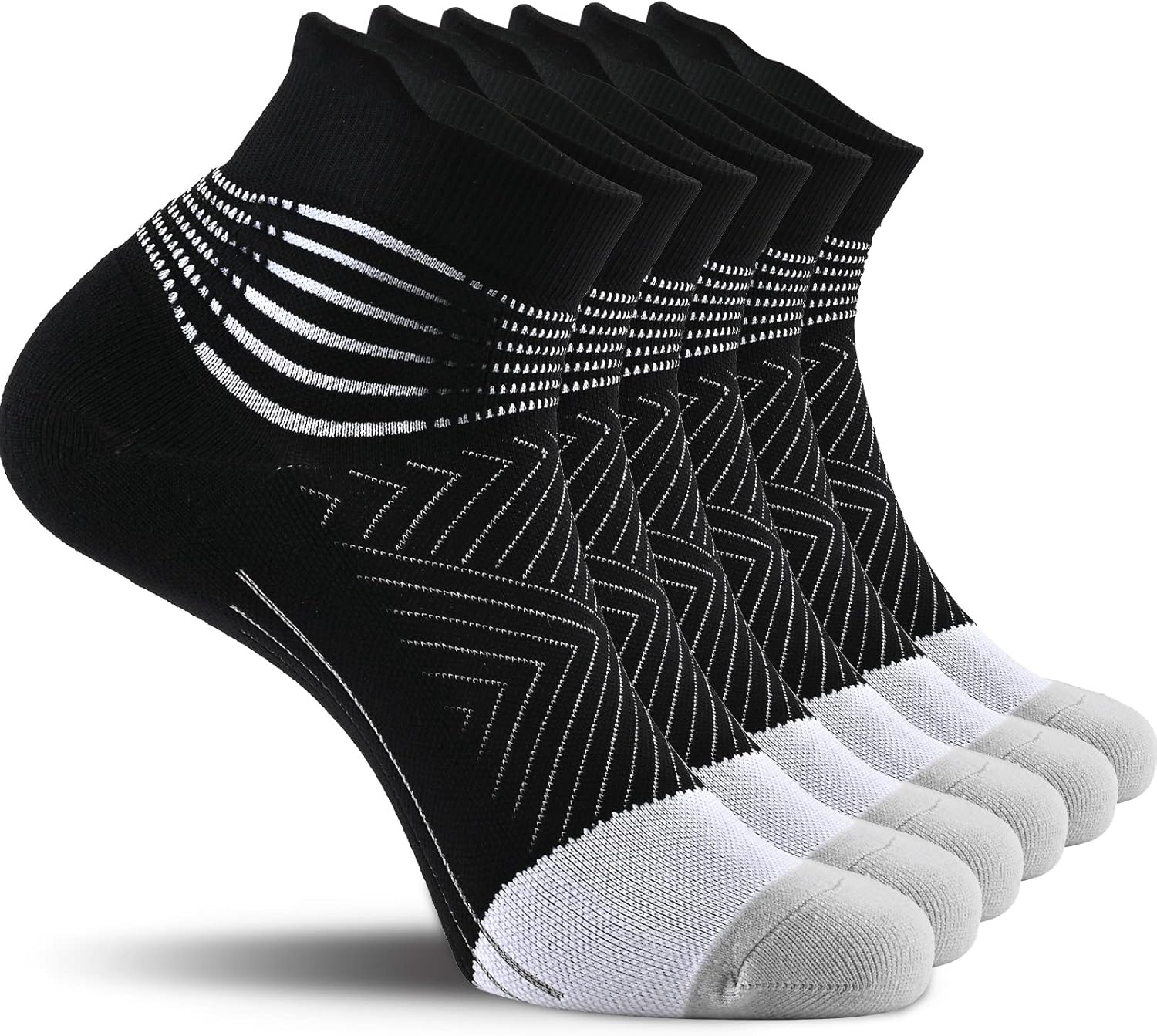 IRAMY Compression Ankle Support Socks Women - Wicking, Cushioned Athletic, Plantar Fasciitis Relief