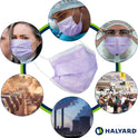 Halyard FluidShield 1 Disposable Procedure Mask Lavender 25868