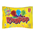 Ring Pop Individually Wrapped Bulk Lollipop Variety Pack – 10 Count Lollipop Suckers w/Assorted Flavors - Fun Candy for Birthdays and Celebrations
