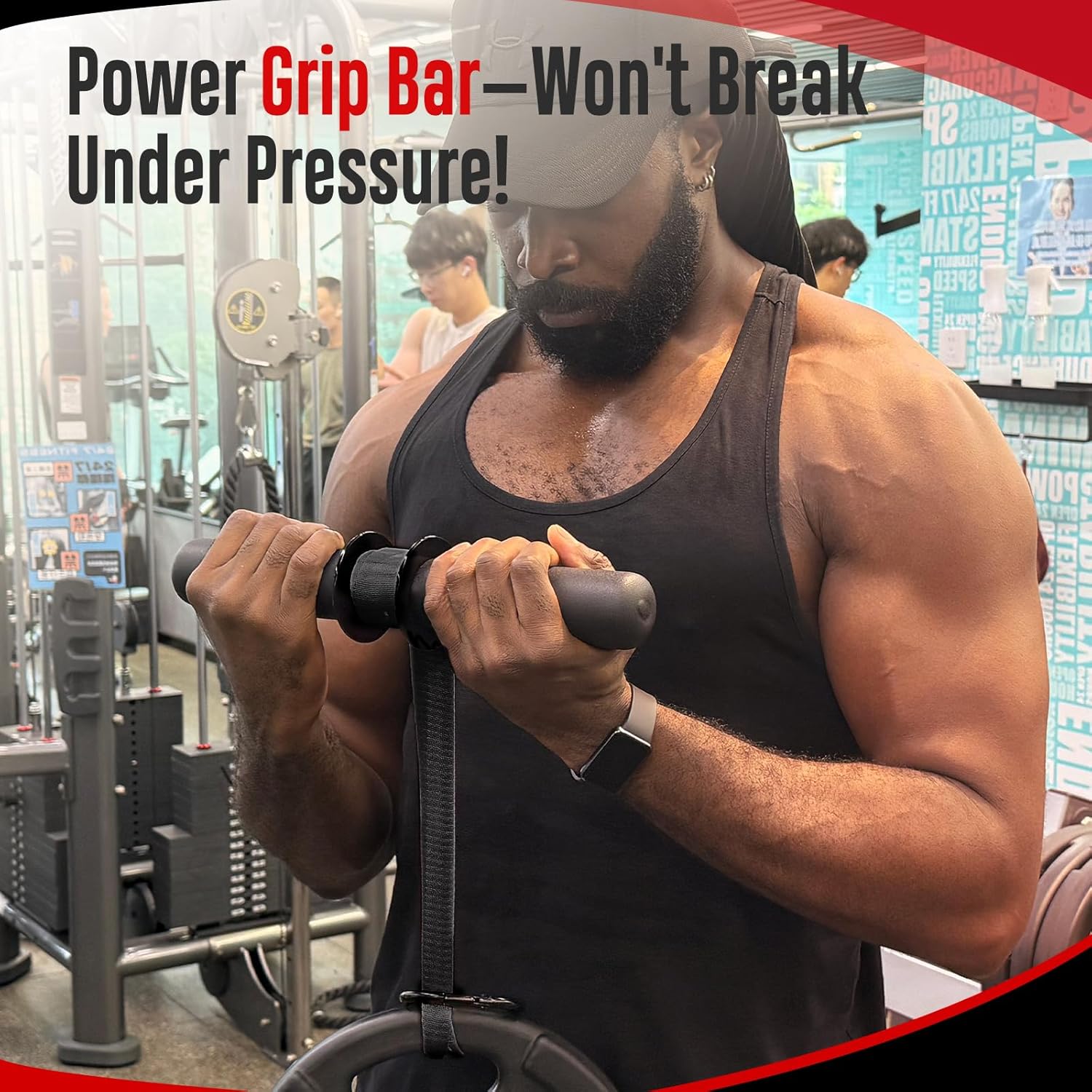 FitBeast Forearm Strengthener & Wrist Roller - Grip Strength, Muscle Building, Rehab