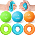 FitBeast Grip Strength Trainer - 6-Piece Hand Therapy Set for Strength, Recovery & Stress Relief