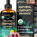 USDA Organic Lymphatic Drainage Supplement - Echinacea | Elderberry | Dandelion | Rosehip | Cleavers | Calendula | Burdock - Lab Tested - Lymph System Drops - Immune Support, Cleanse & Detox, 2 fl oz