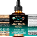 USDA Organic Lymphatic Drainage Supplement - Echinacea | Elderberry | Dandelion | Rosehip | Cleavers | Calendula | Burdock - Lab Tested - Lymph System Drops - Immune Support, Cleanse & Detox, 2 fl oz