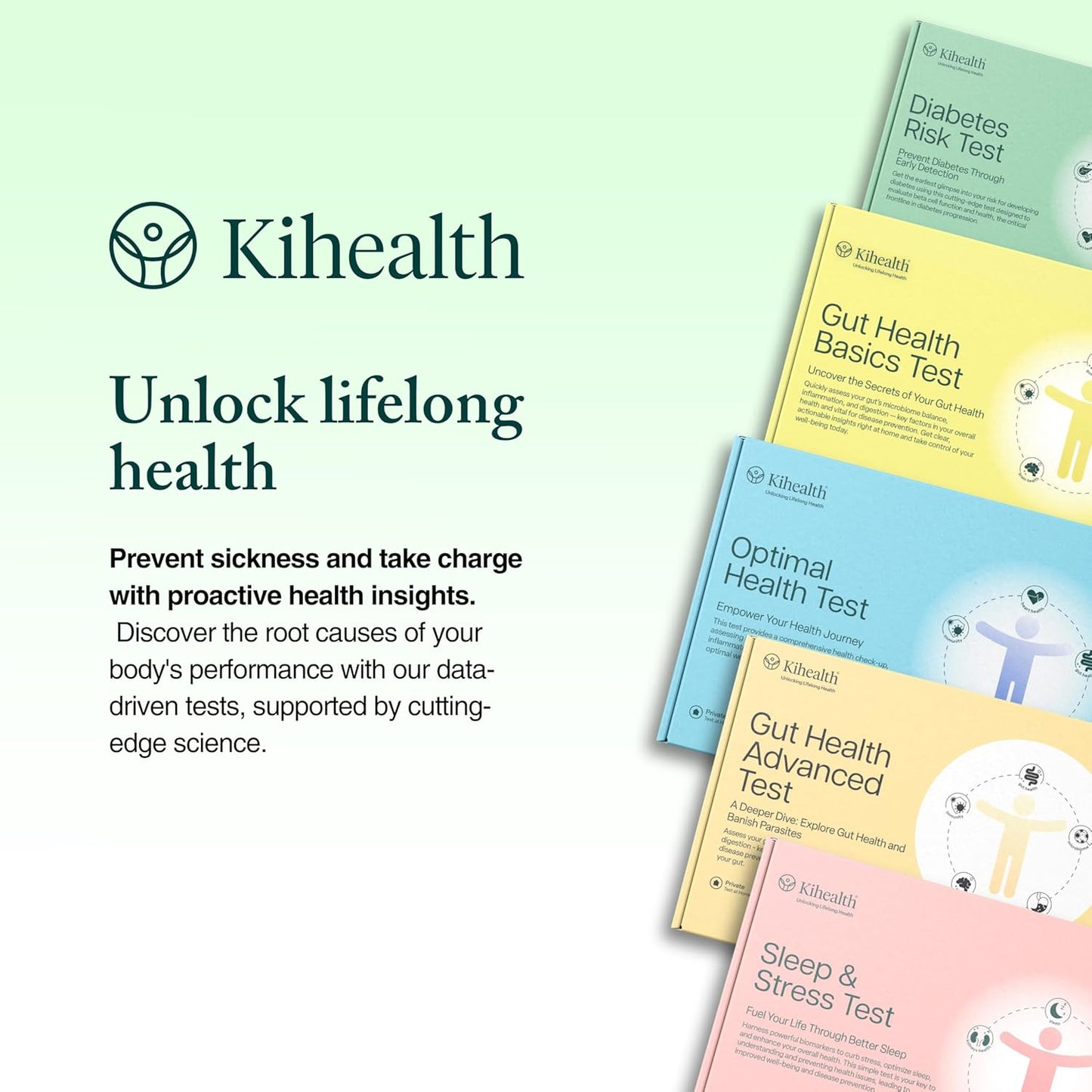 KiHealth Gut Health Basics Test at-Home Stool Test Kit for Digestion and Microbiome Balance
