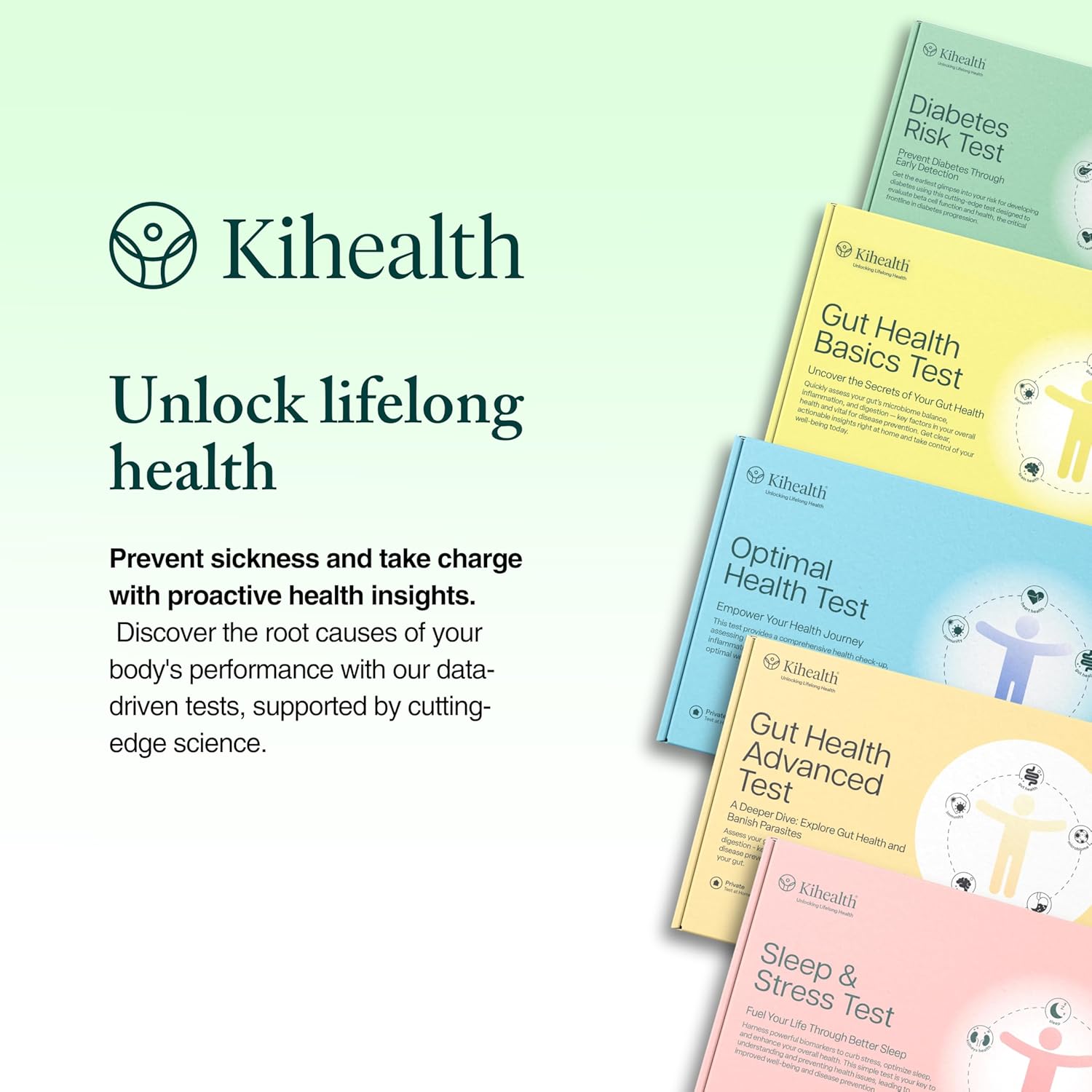 KiHealth Gut Health Basics Test at-Home Stool Test Kit for Digestion and Microbiome Balance