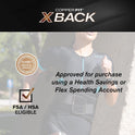Copper Fit X-Back Brace for Lower Back Pain and Lumbar Support - Adjustable and Breathable Design