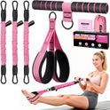 KUZARO Multifunction Pedal Resistance Bands for Full-Body Workout - Adjustable 30-90 lbs