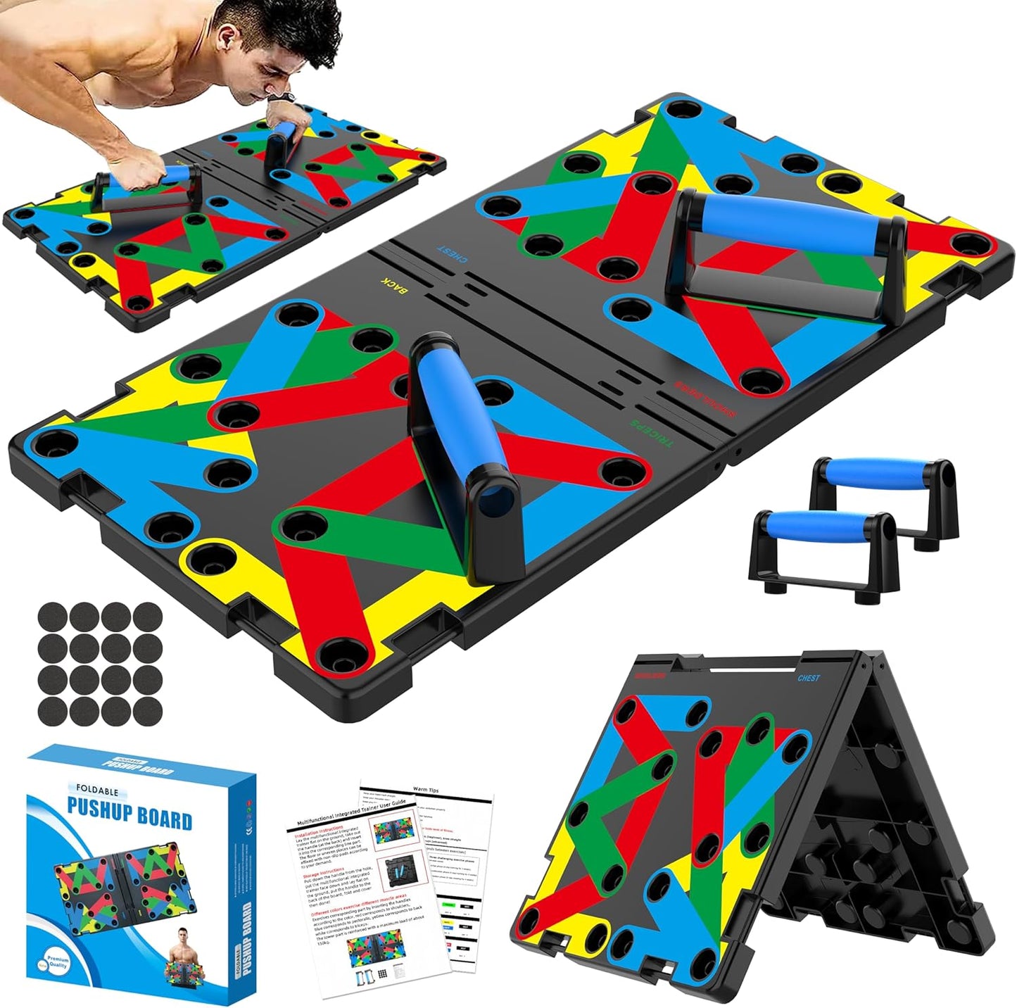 IUT Fitness 15-in-1 Push Up Board for Full-Body Workout Equipment