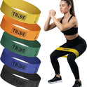 Tribe Fabric Resistance Bands for Working Out - 5 Piece Set for Legs and Glutes