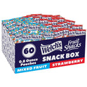 Welch's Fruit Snacks, Mixed Fruit & Strawberry Snack Box, Stocking Stuffers, 0.8oz Snack Packs (Pack of 60)