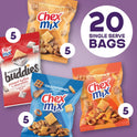 Sweet and Salty Snack Variety Pack, Muddy Buddies Peanut Butter and Chocolate, Chex Mix Traditional, Cheddar, and Honey Nut, 20 Ct, 35 oz