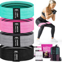 Resistance Bands Set for Working Out with 4 Fabric Elastic Bands