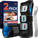 Featol Carpal Tunnel Wrist Brace Night Support 2 Pack for Pain Relief