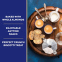 La Dolce Vita Classic Almond Italian Biscotti Cookies, Gourmet Coffee & Tea Dipping Snack, 40 oz Jar