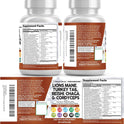 Clean Nutraceuticals Lions Mane 20in1 Mushroom Supplement with Turkey Tail Reishi Cordyceps Chaga Maitake Meshima Poria Cocos Shiitake Oyster Porcini Enoki - 1 Pack