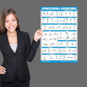 Palace Learning 4 Pack Workout Charts - Dumbbell, Bodyweight, Stretching, Kettlebell Exercises