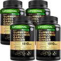 4-in-1 Turmeric Joint Support Supplements with Garlic and BioPerine - 2360 mg High Potency Herbal Blend for Mobility, Everyday Flexibility, Digestive Comfort, and Active Aging Support (120ct)